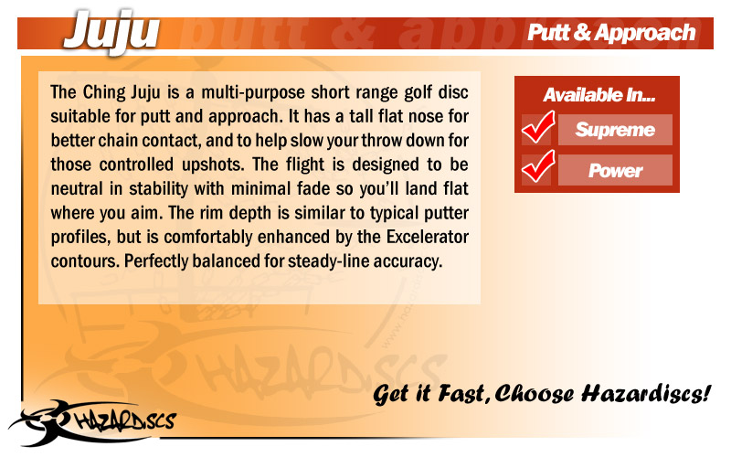 NEW POWER JUJU PUTTER 171g Ching Disc Golf ORANGE  